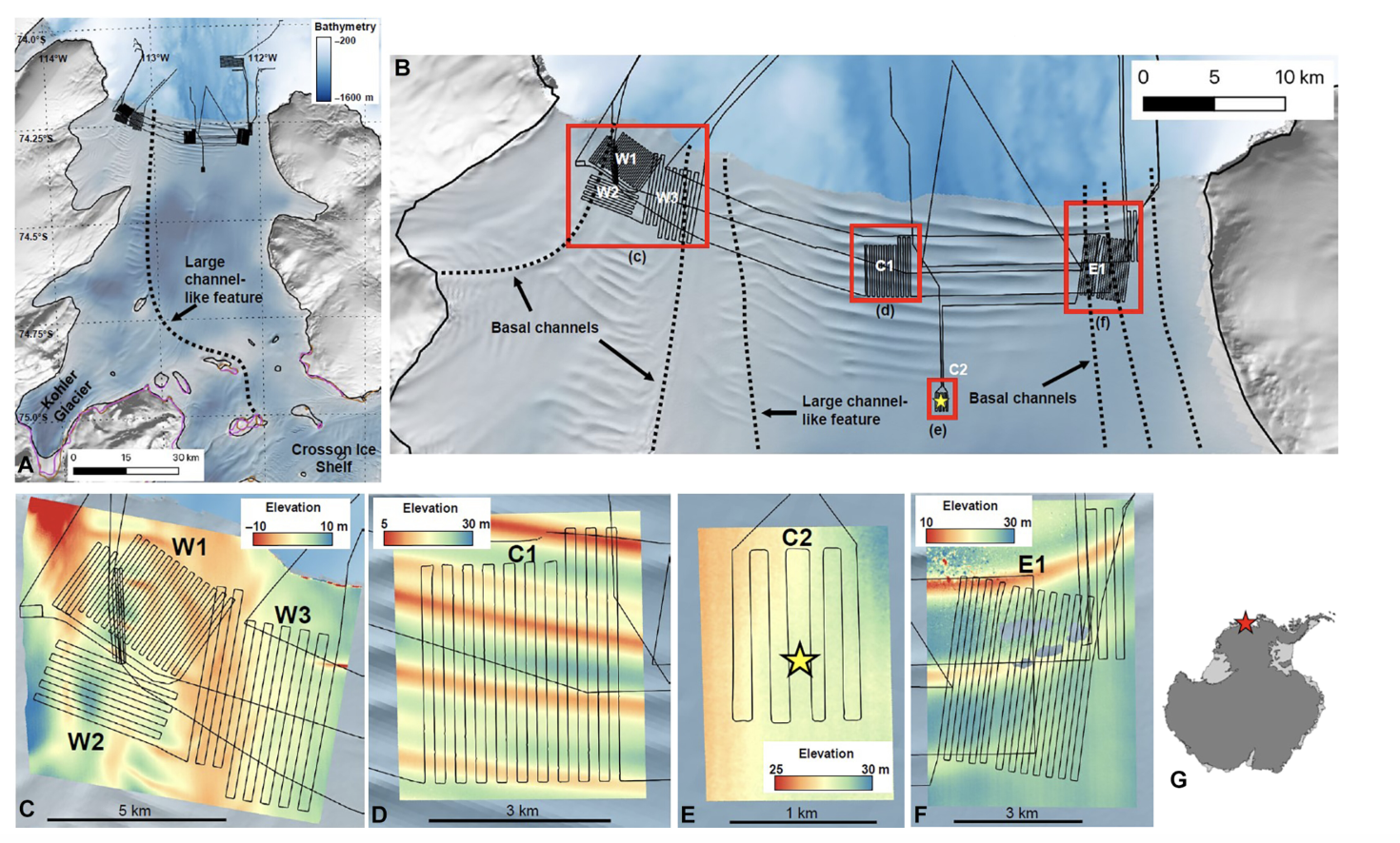 Source: Science Advances/Swirls and scoops: Ice base melt revealed by multibeam imagery of an Antarctic ice shelf